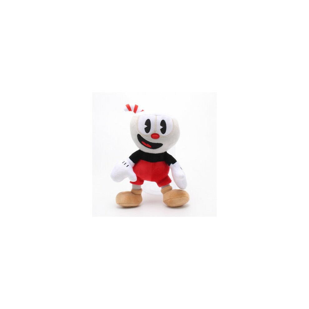 (Red) Cuphead Game Cuphead & Mugman Mecup Brocup Plush Toy