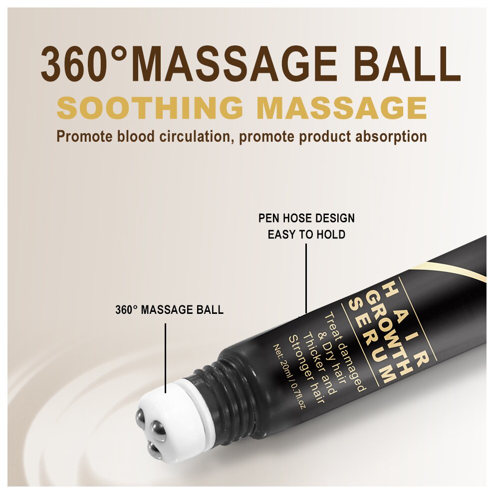 Sevich Hair Growth Oil Ginger Extract Growing Serum Prevent Hair Loss Care Scalp Massage Roller Treatment Thickener Essence 20ml