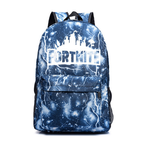 (Lighting Blue) FORTNITE Backpack Versatile Shoulder Bag Luminous School Travel Children