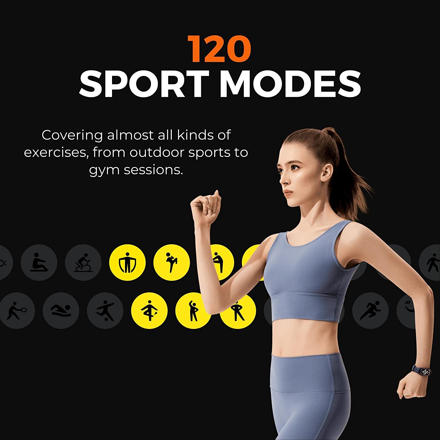 Xiaomi Mi Band 7 Smart Bracelet Waterproof Fitness Tracker Band Women Sports Activity Trackers Bluetooth Smart Watch for iOS Android with Blood Oxygen Fitness Traker eart Rate Sleep Monitor 6 Color AMOLED Screen