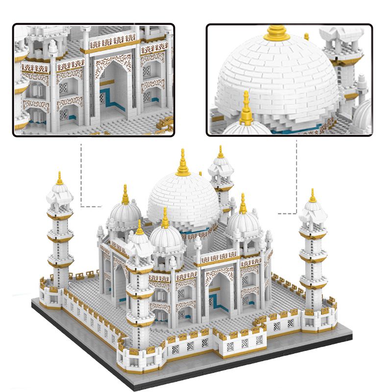 Taj Mahal Palace Model Building Blocks Mirco Street View Decoration Bricks Boys Kids Toys Gifts