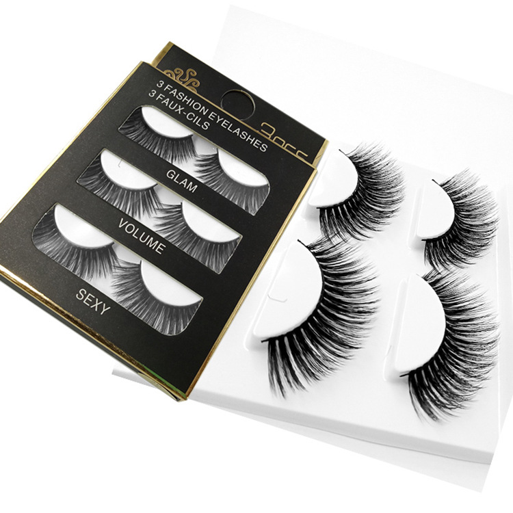 (3D~22) False Eyelashes Curling Fake Lashes for Women 3D Natural Extension Long Fashion Sexy Party Makeup Beauty Tools 9 pairs