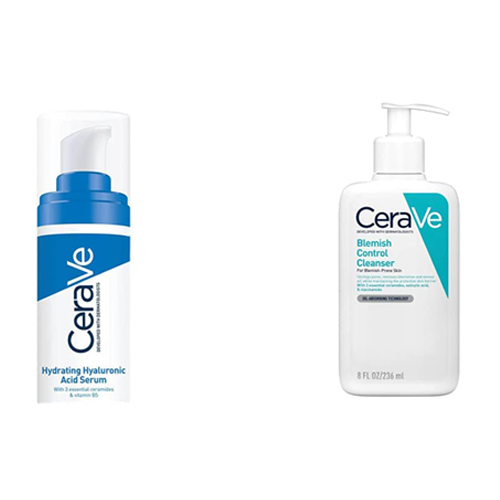 (Hydrating Hyaluronic Acid Serum) CeraVe Hydrating Hyaluronic Acid Serum 30ml for All Skin Types Blemish Control Face Cleanser Moisturiser Lotion Hydrating Cleanser Moisturising Cream
