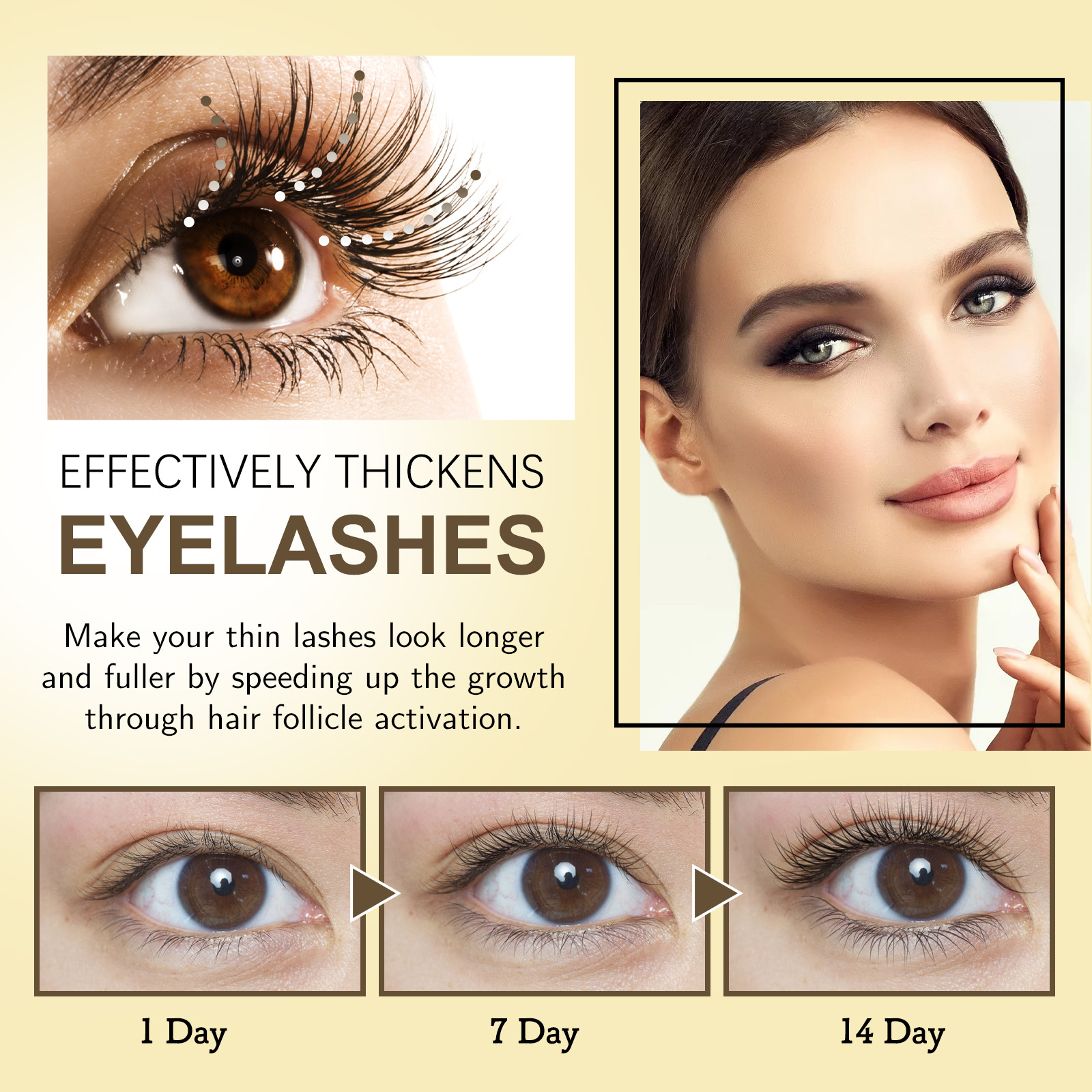 Eyelash Growth Serum Lashes Boost Enhancer Advance Activate Thicker Longer Strengthen Moisturize Natural Formula