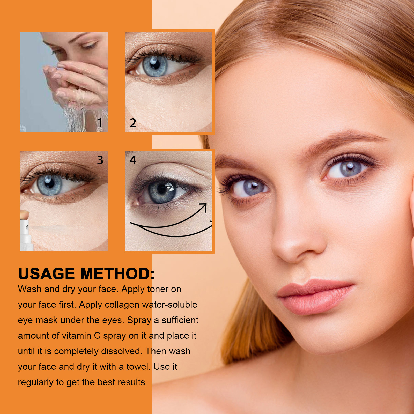 Collagen Film Mist Kit Skin Nourishing Moisturizing Skin Stone Whitening Brightening Vitamin C Moisturizing Spray