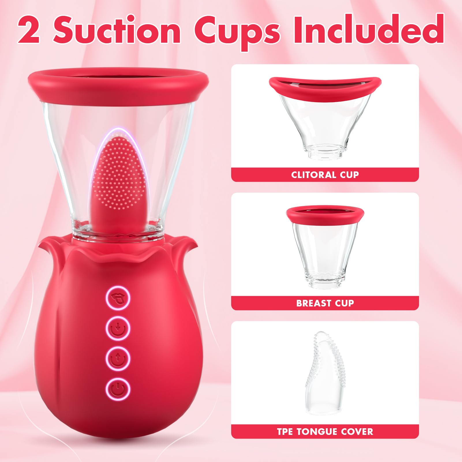 Sucking Vibrator Sex Toys for Women Sucking Tongue Licking Clitoris Vibrators Adult Toy for Nipple Clitoral Stimulator Best Valentines Day Gift