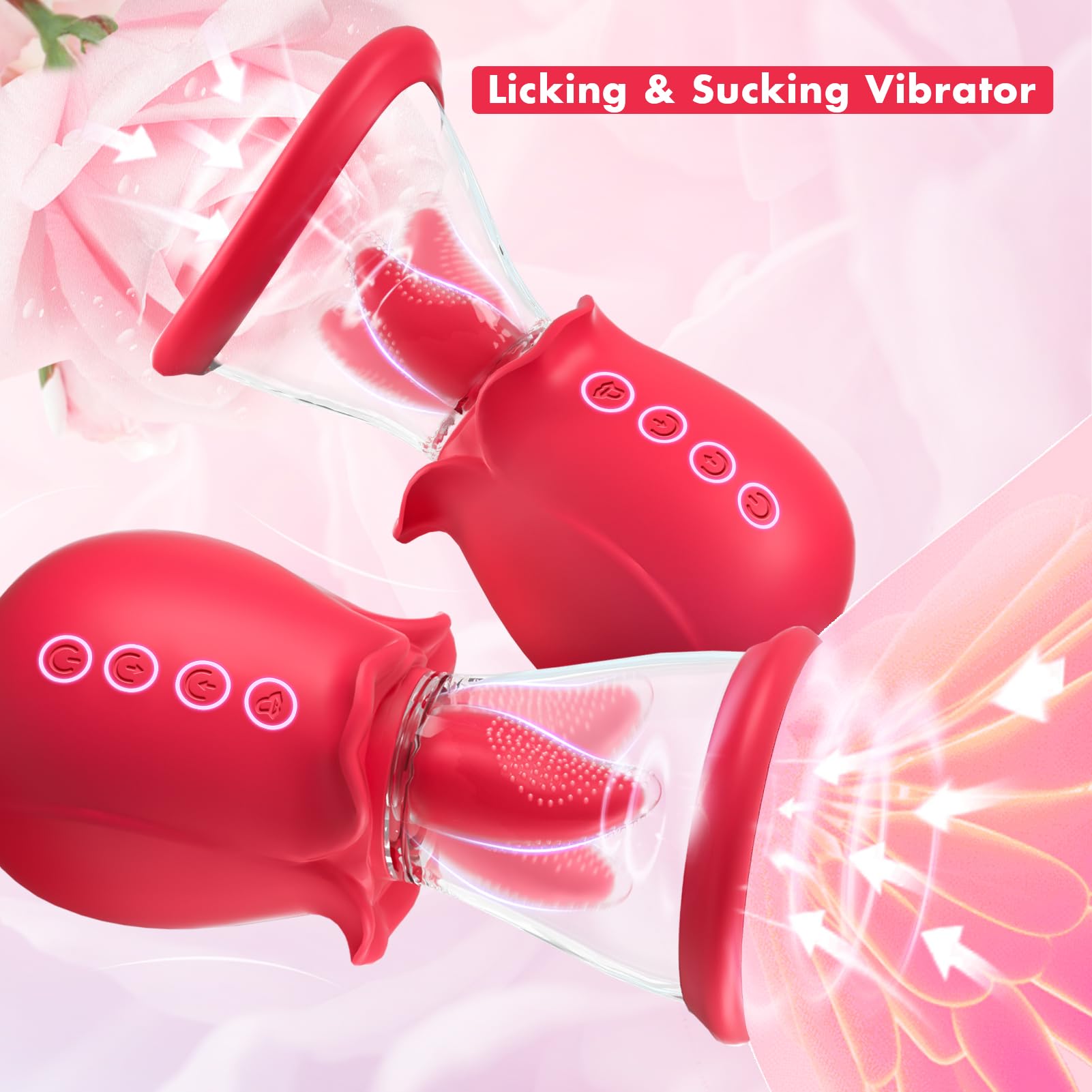 Sucking Vibrator Sex Toys for Women Sucking Tongue Licking Clitoris Vibrators Adult Toy for Nipple Clitoral Stimulator Best Valentines Day Gift