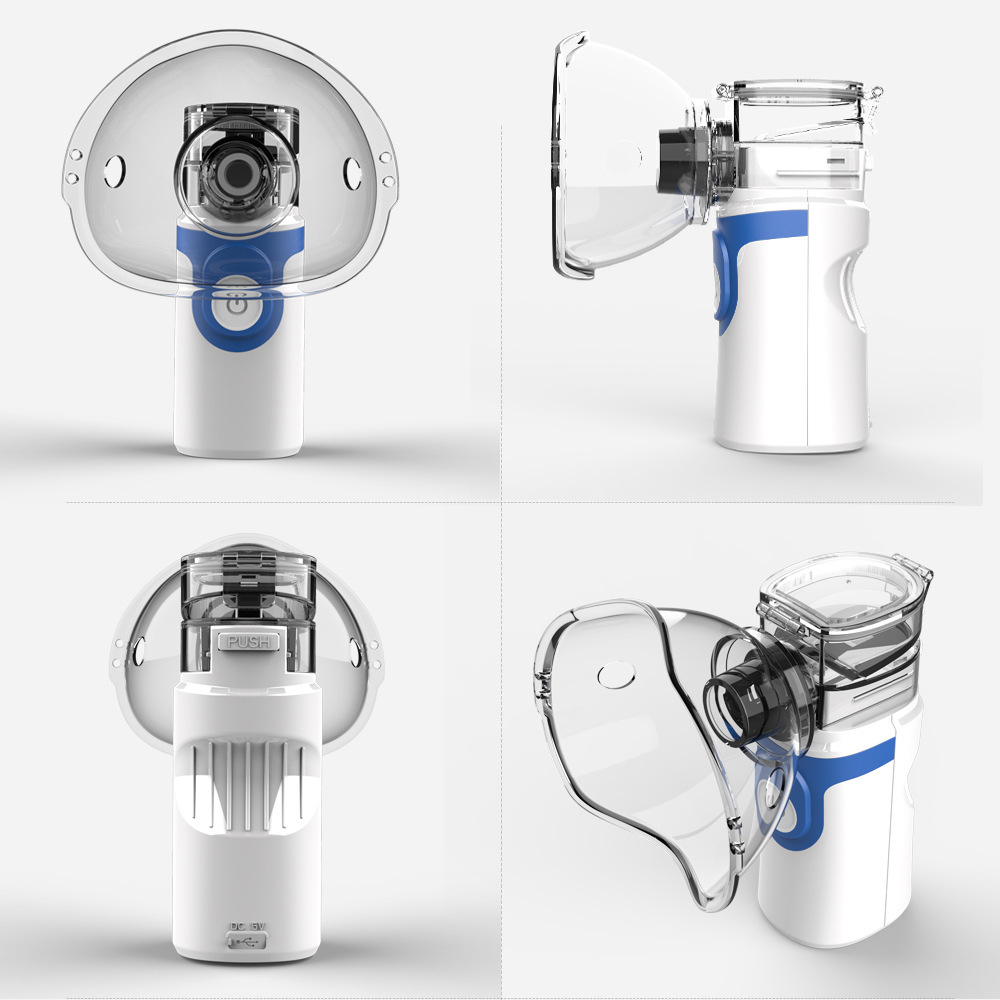 (Grey) Portable Inhaler Machine Handheld Steam Vaporizer Ultrasonic Respirator Machine Cool Mist Travel Inhaler for Adults and Kids