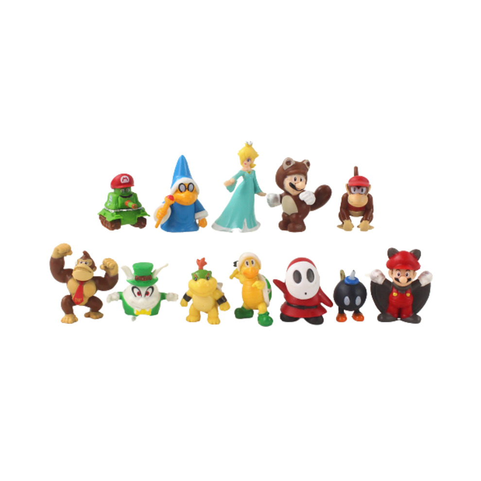 48Pcs Super Mario Bros Action Figures Cartoon Model Toys Kids Fan Gift Decor