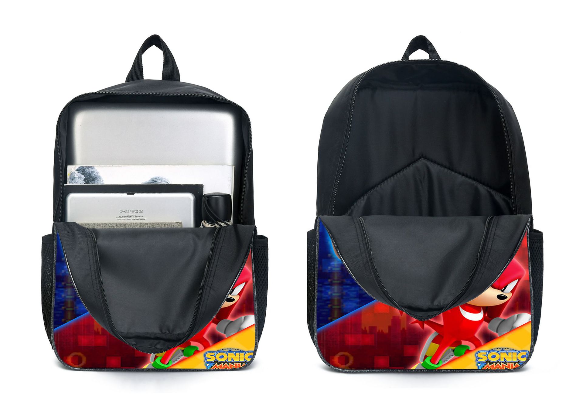 (Style A) Sonic The Hedgehog 3D Printed Childrens School Backpack for Kids Travel Rucksacks Book Bags Kids School Bag