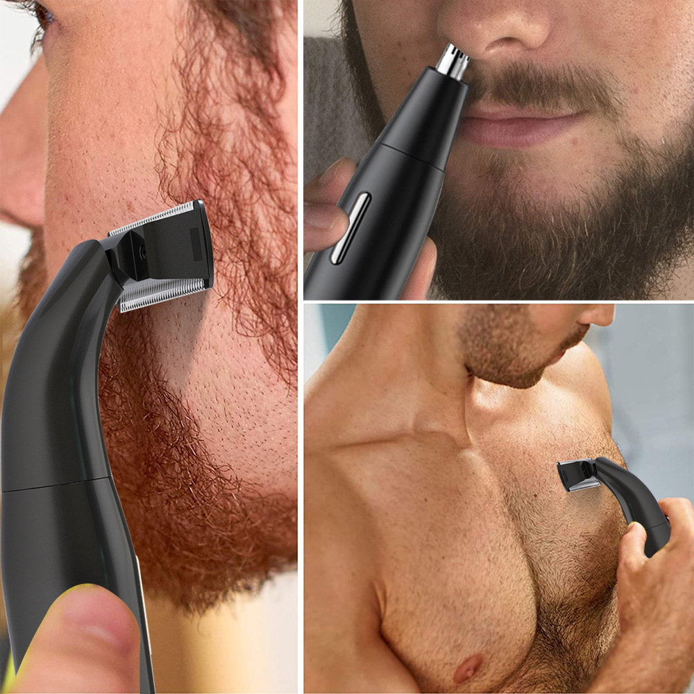 (Green) Multi-Functional Grooming Kit for Men and Women 4-in-1 Rechargeable Hair Trimmer