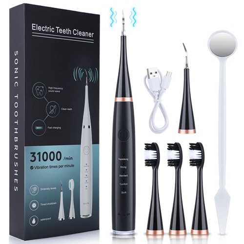 6 in 1 Ultrasonic Dental Cleaner Scaler Dental Tartar Remover Electric Toothbrush Sonic Teeth Plaque Cleaner Tooth Cleaner
