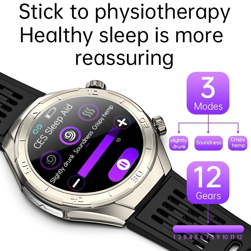 Smart Watch Heart Rate Monitor Bluetooth Call Sleep Help Blood Oxygen Temperature Blood Sugar Multi-Sport Fitness Track