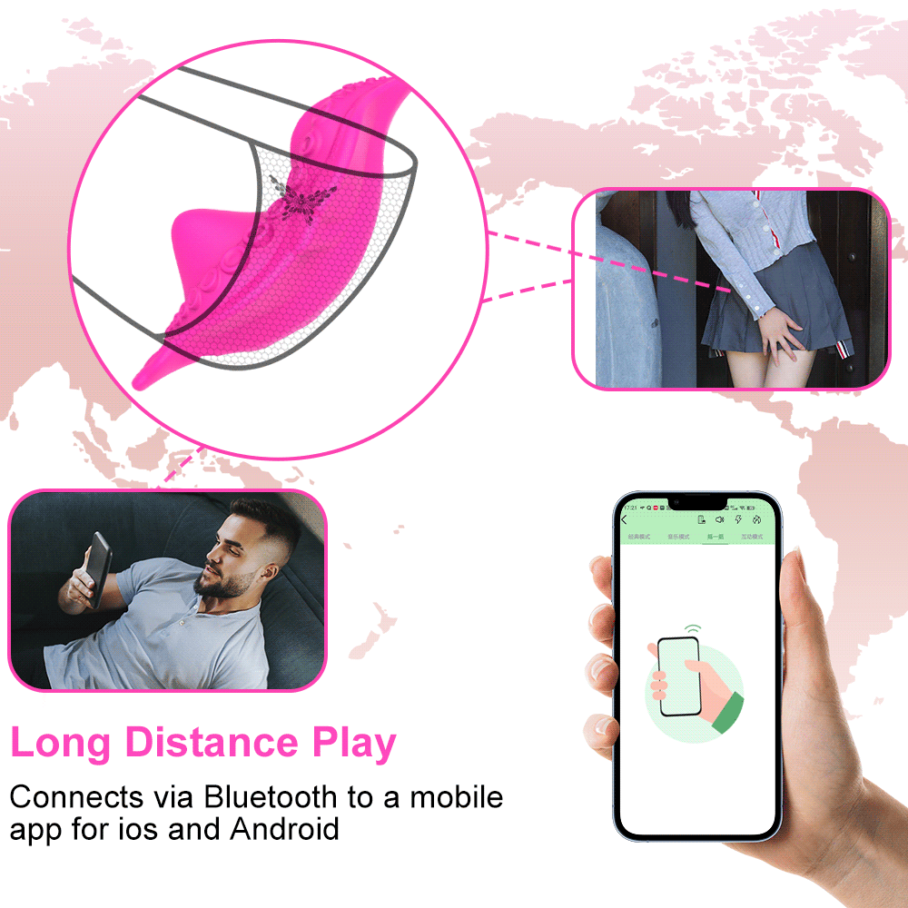 (Purple) Wearable Bluetooth APP Vibrator for Women Masturbator Wireless Remote Control Vibrating Egg Clitoris Stimulator Female  Adult Products Sex Toys for Couples