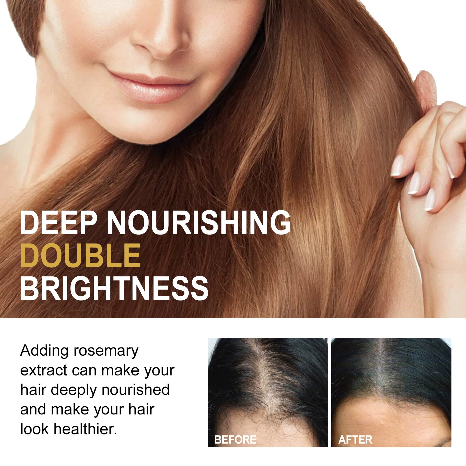 EELHOE Hair Growth Shampoo Rosemary Nourishing Dry Split End Hair Oil Control