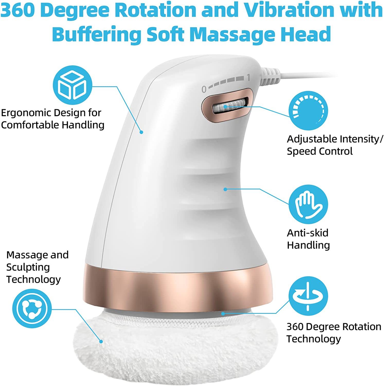 Cellulite Massager Body Slim Sculpting Machine Handheld Electric Massage Fat Burner Skin Tightening For Belly Waist Butt Arms Legs Multi Function