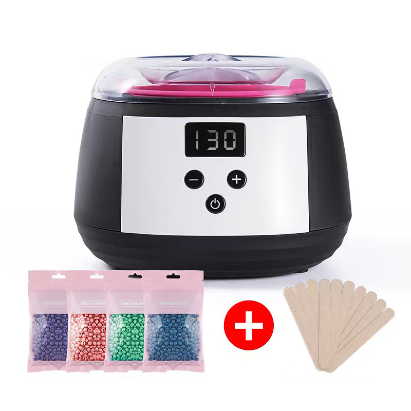 (Black Hair Removal Wax Heater) Professional Hair Removal Wax Heater Machine Wax Melting Pot Wax Melter Digital LCD  Temperature Display for Adults Beginner Home Spa or Salon