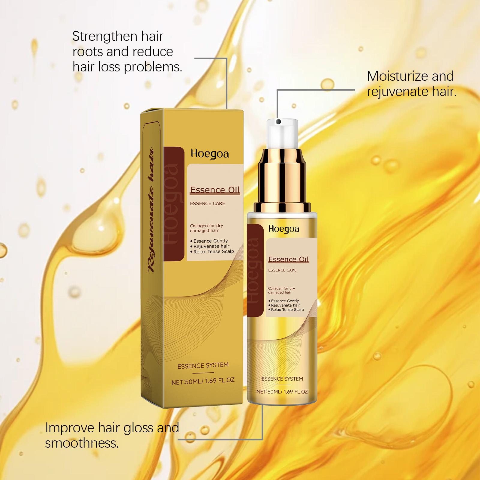 Hair Care Oils Keep Smoothing Deep Nourishing Repairing Damaged Oil Control Reducing Frizz Scalp Treatment Serum 50ml