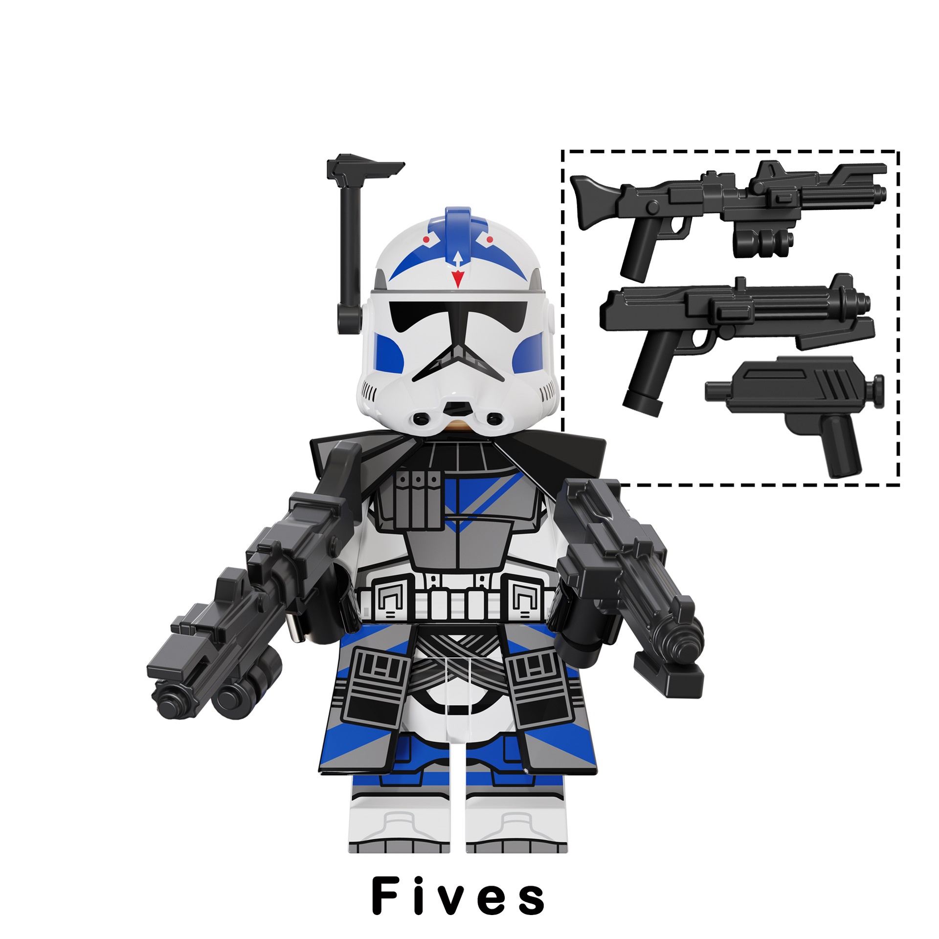 (Soldier H) Star Wars Clone Wars Soldiers Mini Figures Toy Set Military Building Blocks with Weapons for Imaginative War Games for Kids