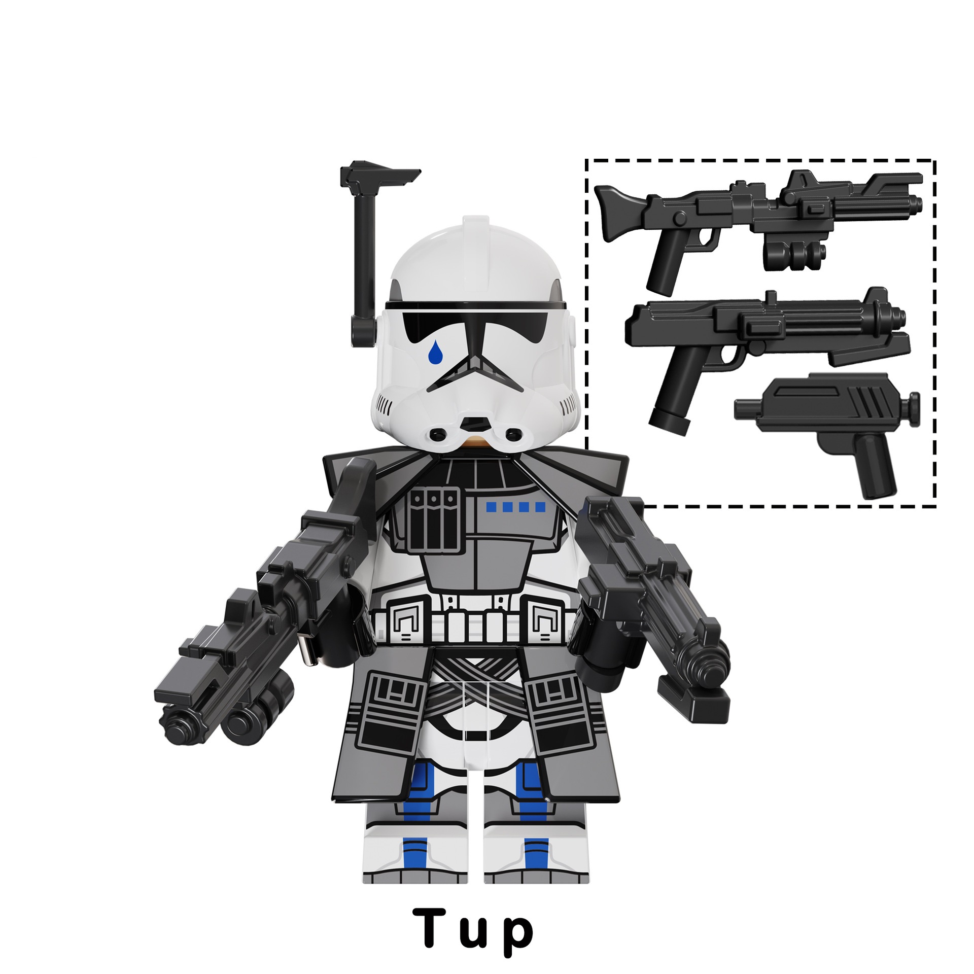 (Soldier H) Star Wars Clone Wars Soldiers Mini Figures Toy Set Military Building Blocks with Weapons for Imaginative War Games for Kids