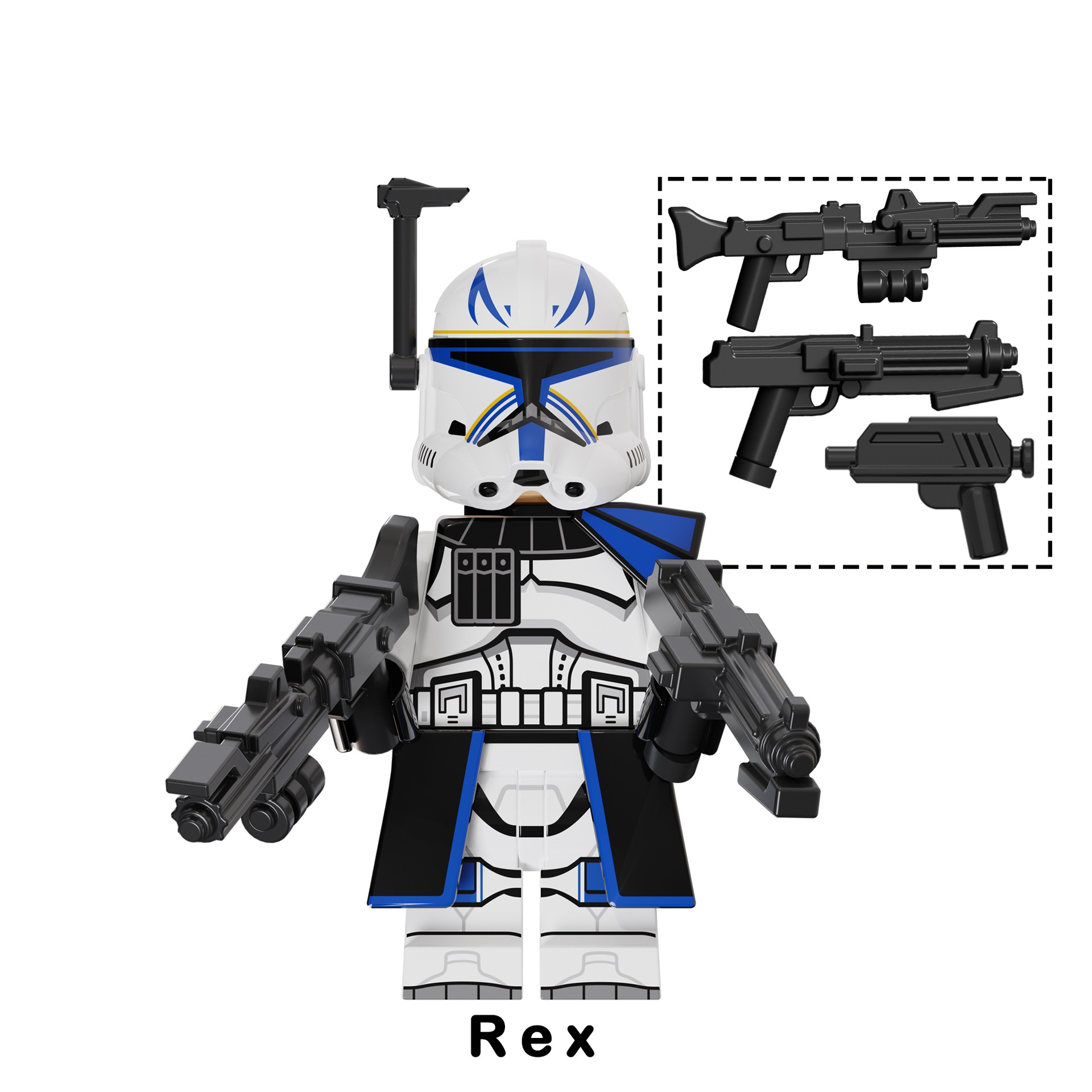 (Soldier H) Star Wars Clone Wars Soldiers Mini Figures Toy Set Military Building Blocks with Weapons for Imaginative War Games for Kids