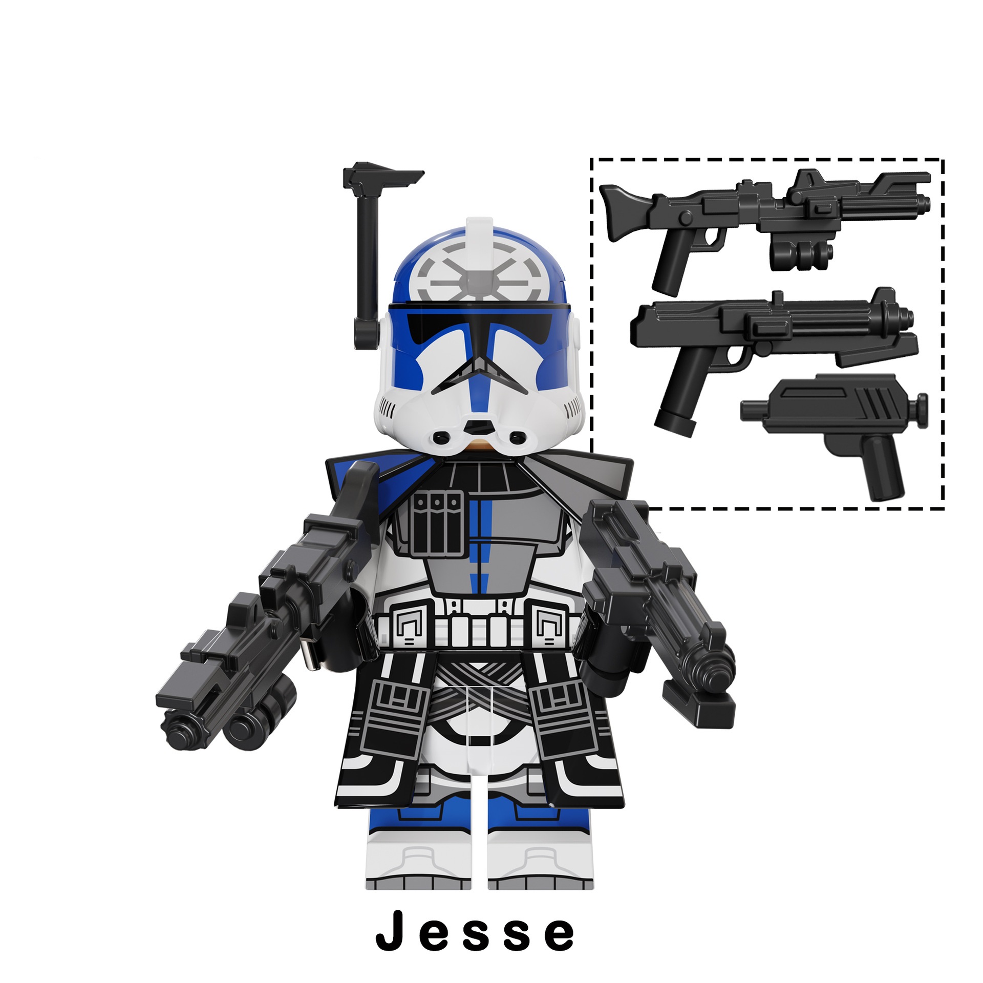 (Soldier H) Star Wars Clone Wars Soldiers Mini Figures Toy Set Military Building Blocks with Weapons for Imaginative War Games for Kids