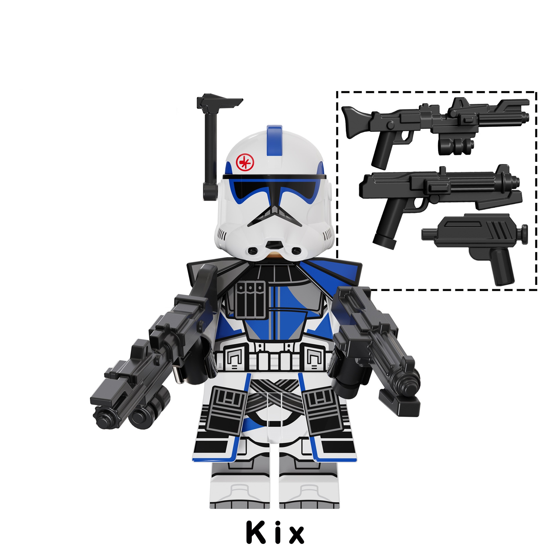 (Soldier H) Star Wars Clone Wars Soldiers Mini Figures Toy Set Military Building Blocks with Weapons for Imaginative War Games for Kids