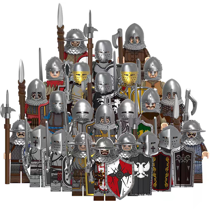 (Soldiers A) Medieval Military Building Block Figures Ancient Soldier Mini Action Figures Fit Lego