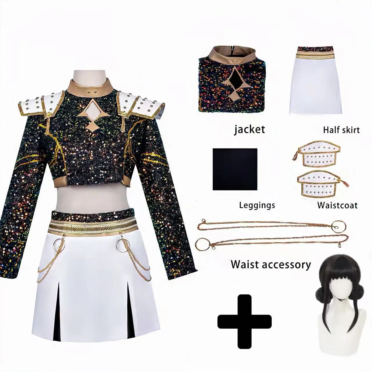 (120CM) Children‘s Day Rumi Zoey Mira Cosplay Costume Stage Performance Role Play Suit for Little Girls School Show
