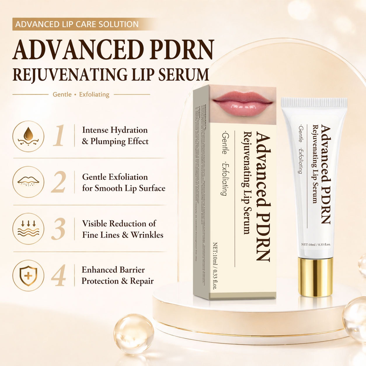 Revitalizing Lip Serum For Moisturizing Smoothing And Softening Dry Lips Daily Lip Care Treatment 10ml