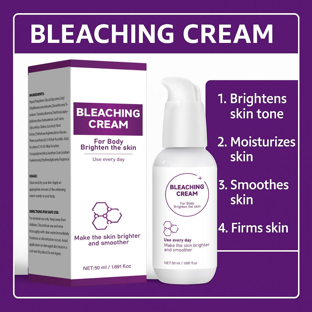 Body Brightening Cream For Even Skin Tone Hydrating And Softening Daily Body Moisturizer 50ml