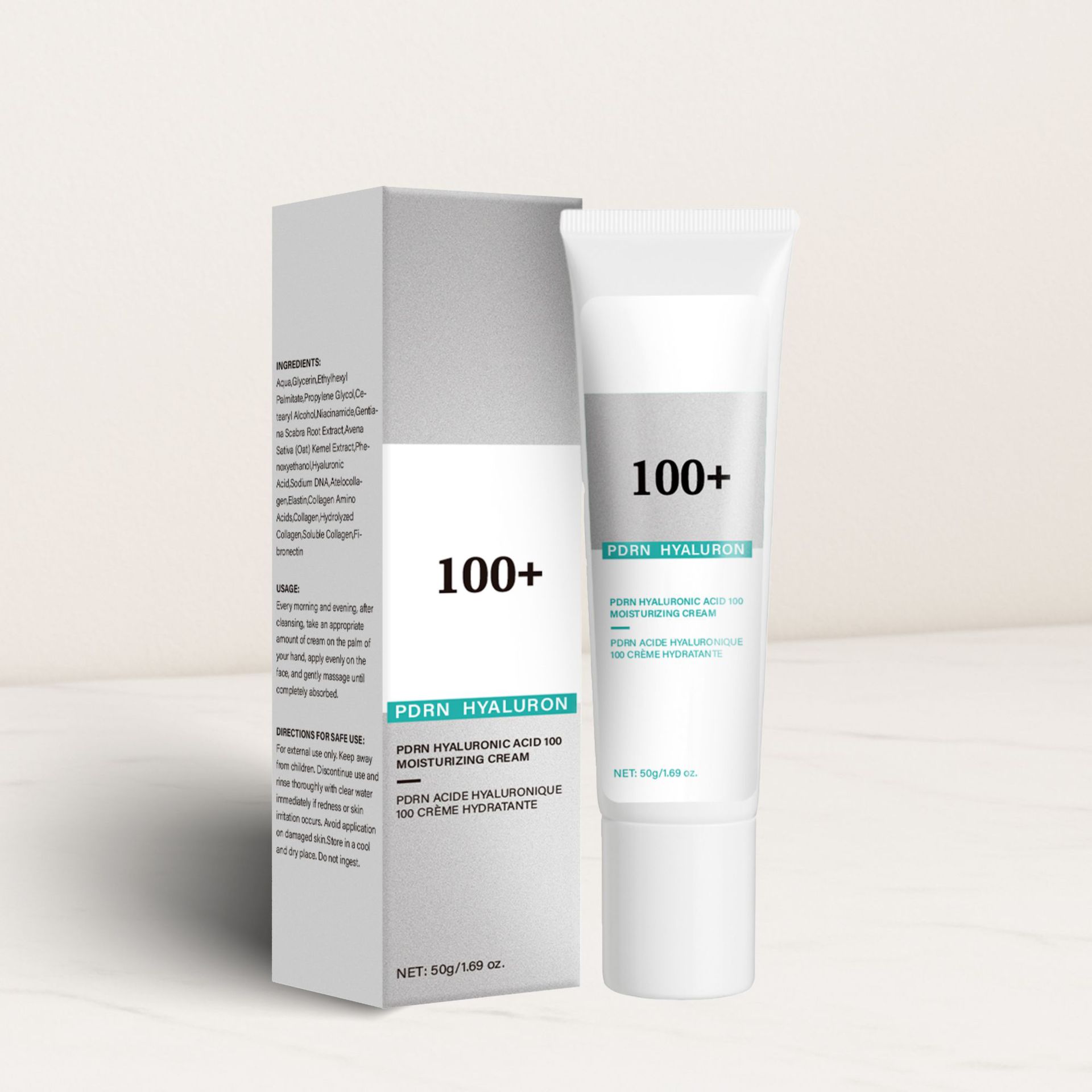 PDRN Hyaluronic Acid Face Cream Moisturizing Nourishing Skin Repairing Daily Facial Care