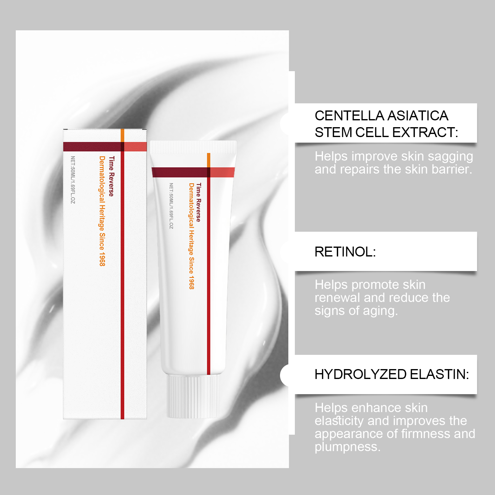 Centella Asiatica Cream Facial Skin Moisturizing Hydrating Refreshing Tender Easy Absorb Watery Skin Care Lotion