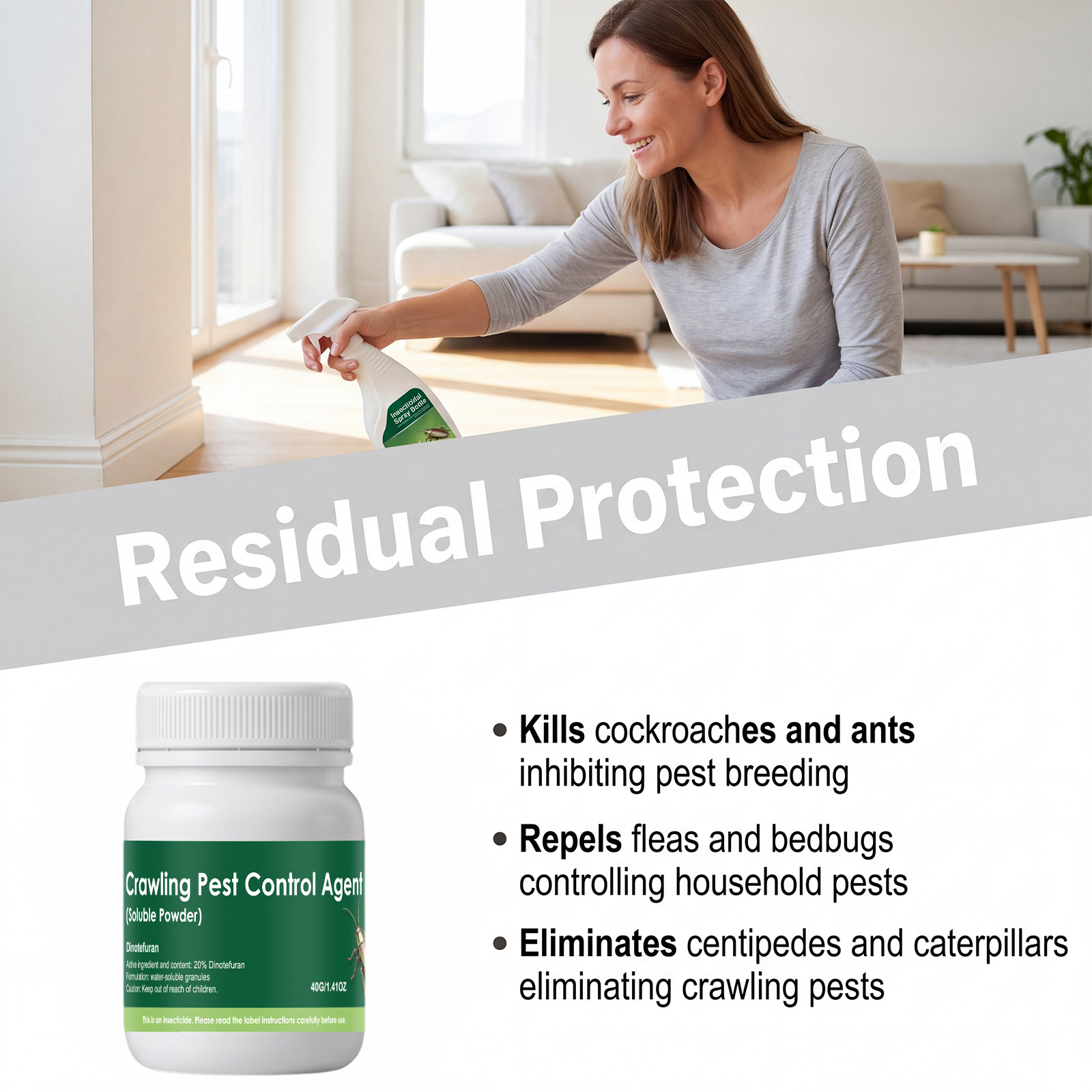 Crawling Pest Control Agent Indoor Kitchen Cockroach Ant Woodlouse Prevention Mild Household Insect Repellent Goods