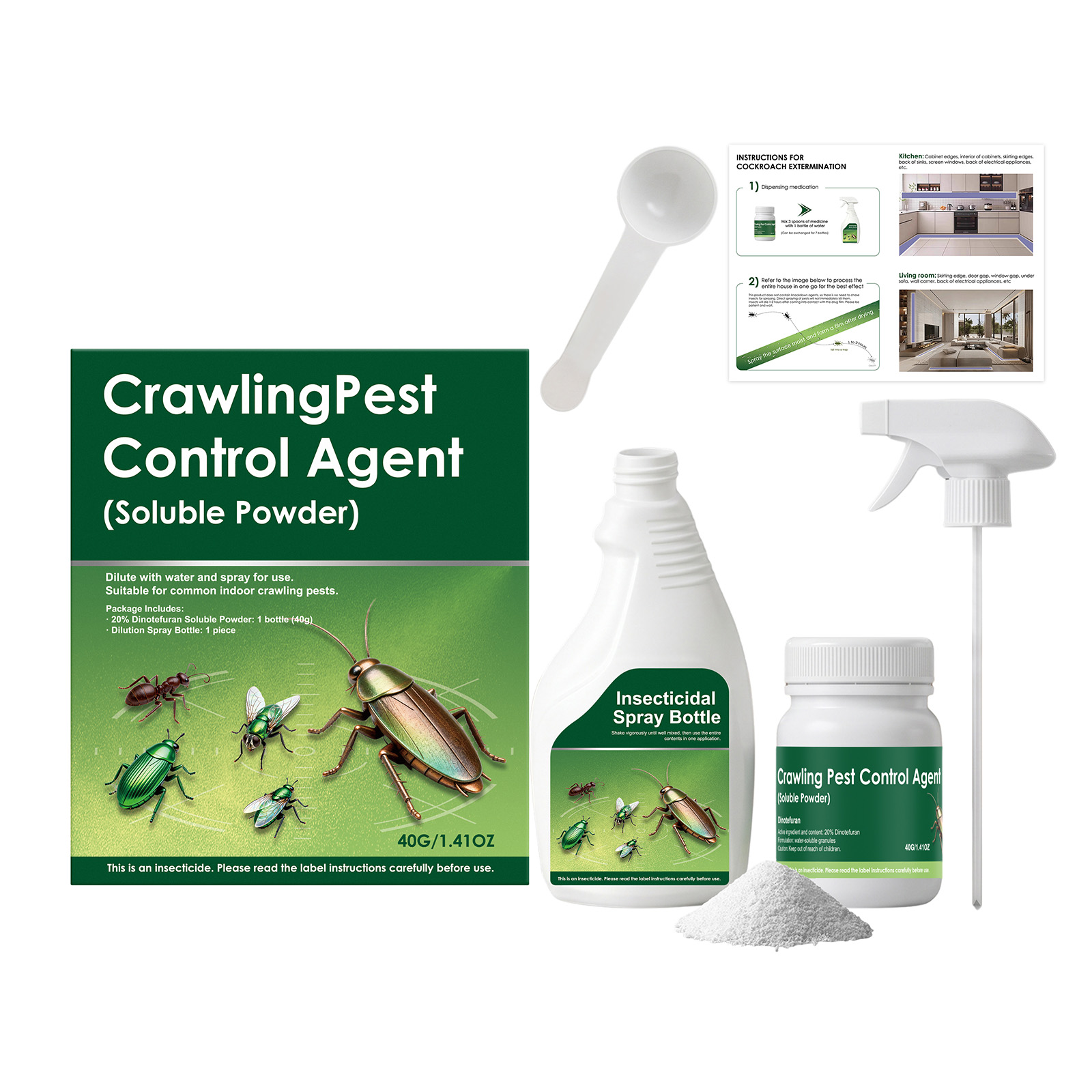 Crawling Pest Control Agent Indoor Kitchen Cockroach Ant Woodlouse Prevention Mild Household Insect Repellent Goods