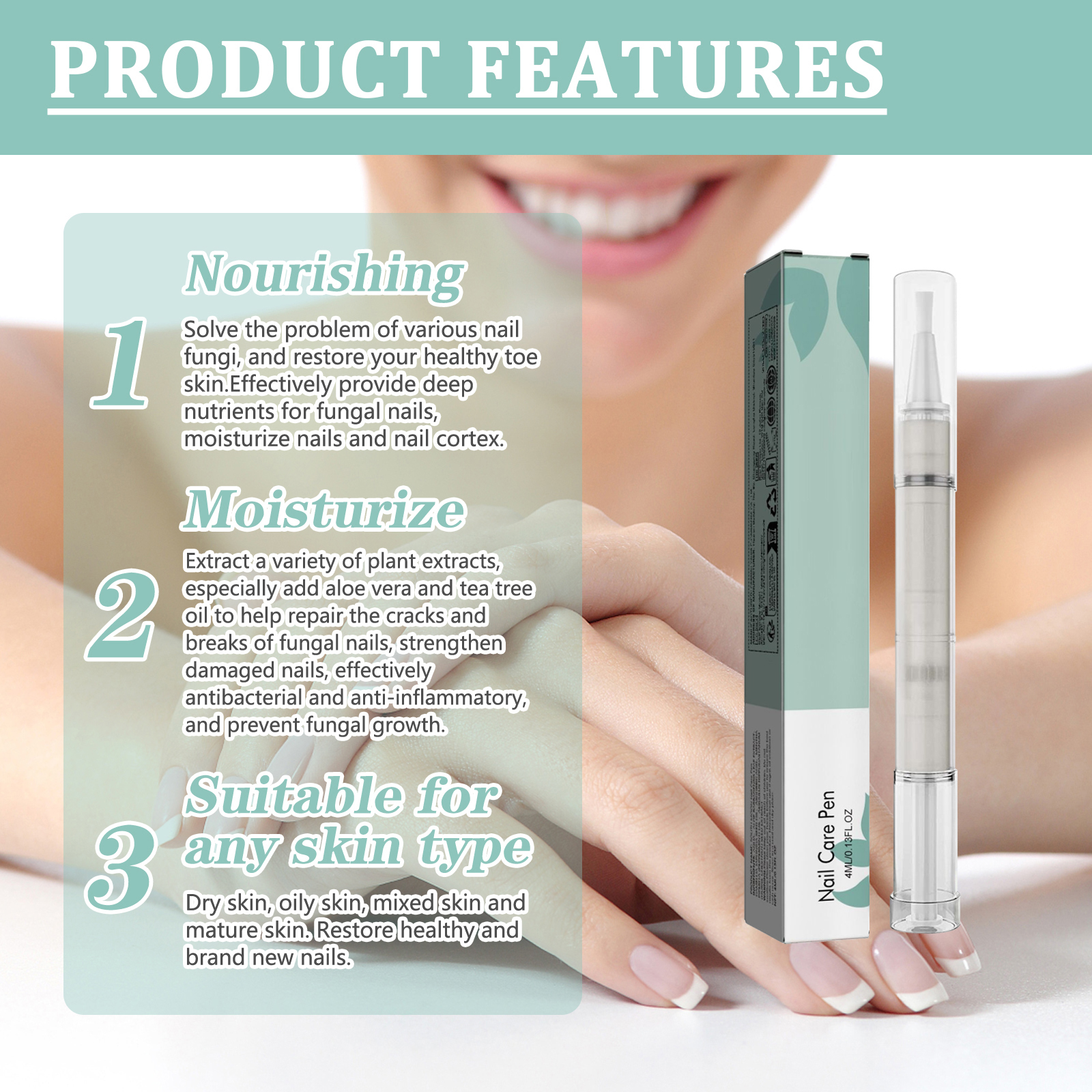 Nail Care Pen Cleansing Brightening Onychomycosis Care Liquid Thickened Onychomycosis Daily Care Tool