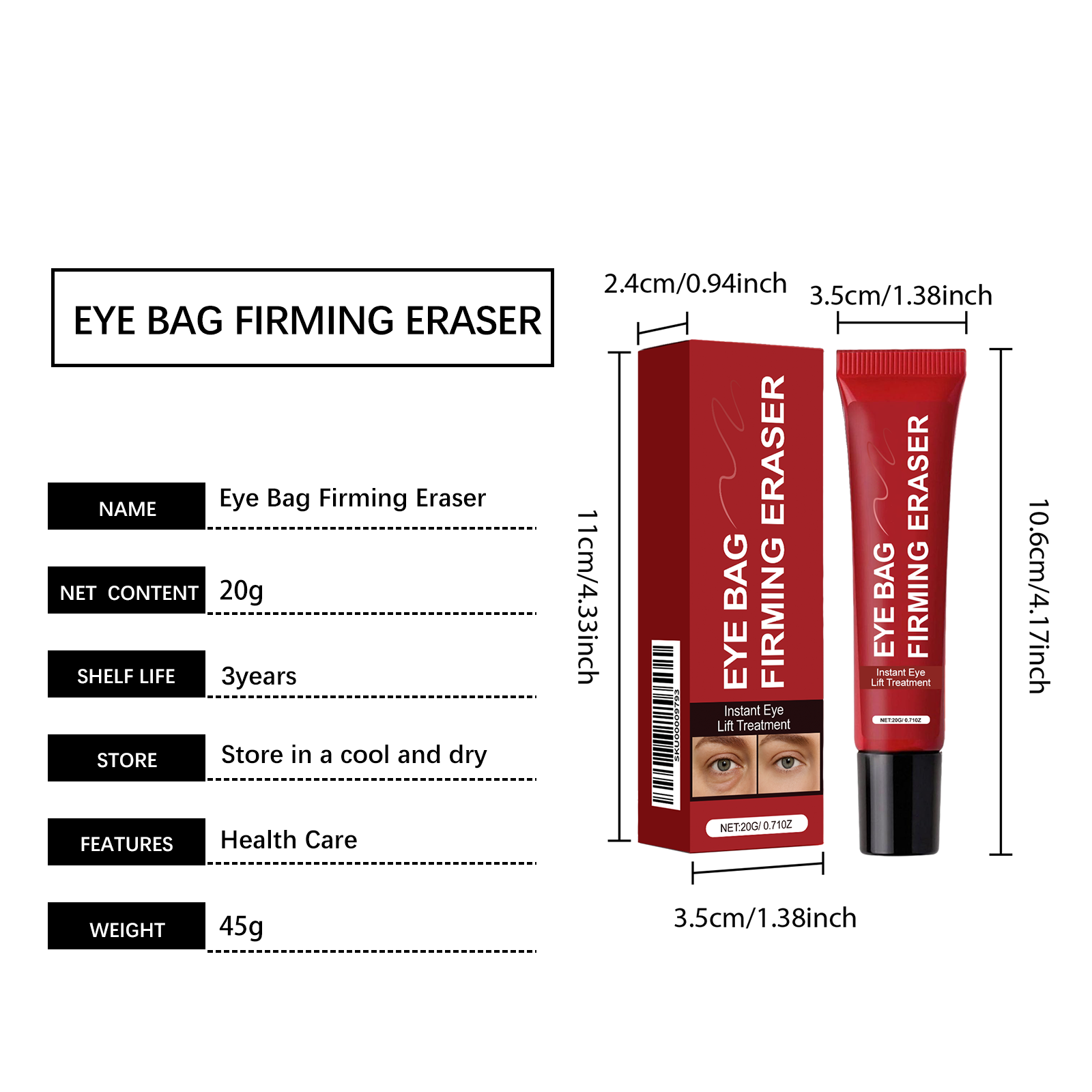 Moisturizing Eye Cream Comfortable Nourishing Daily Mild Hydrating Soft Care For Skin Around Eyes Smear