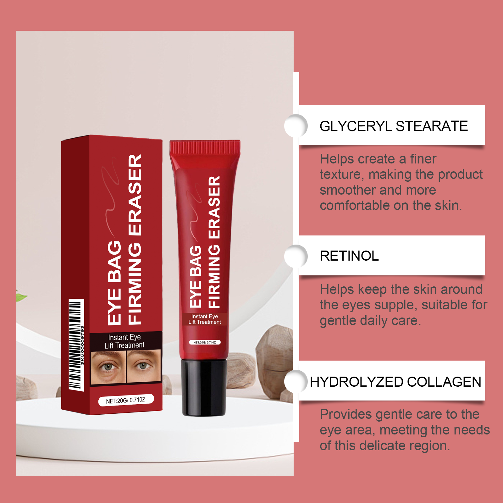 Moisturizing Eye Cream Comfortable Nourishing Daily Mild Hydrating Soft Care For Skin Around Eyes Smear