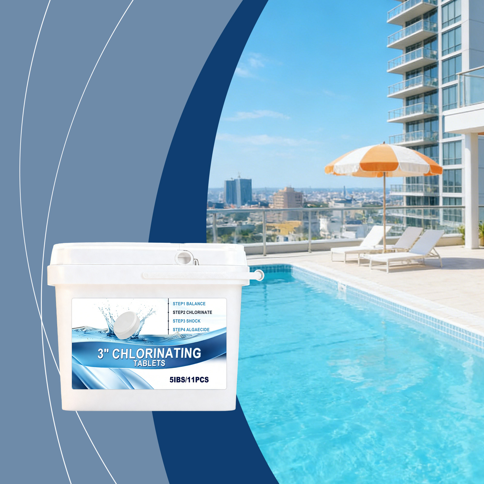 Pool Cleaning Tablets Fast Dissolving Odor Clear Water Purify Stain Remove Portable Care Home Outdoor Apply