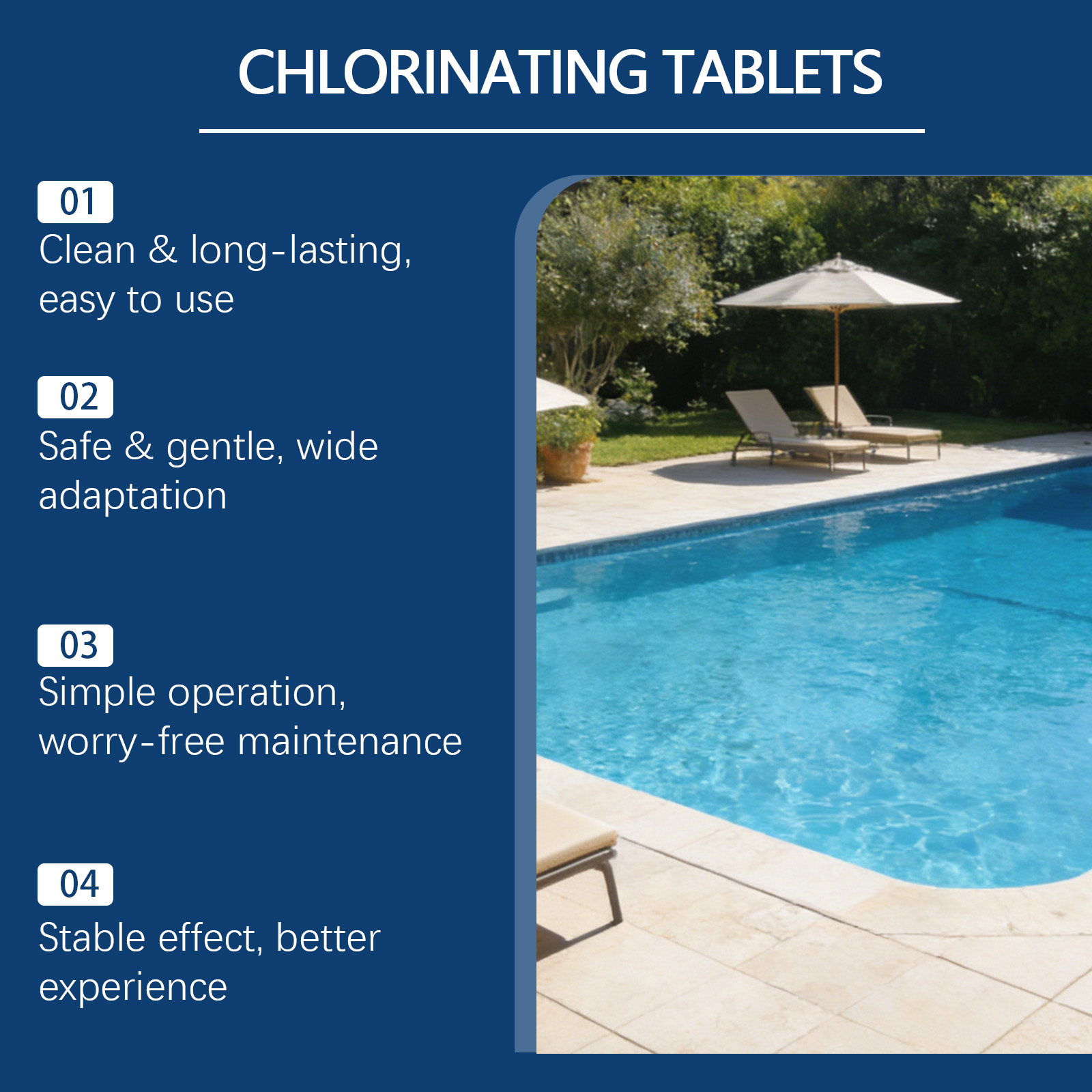 Pool Cleaning Tablets Fast Dissolving Odor Clear Water Purify Stain Remove Portable Care Home Outdoor Apply