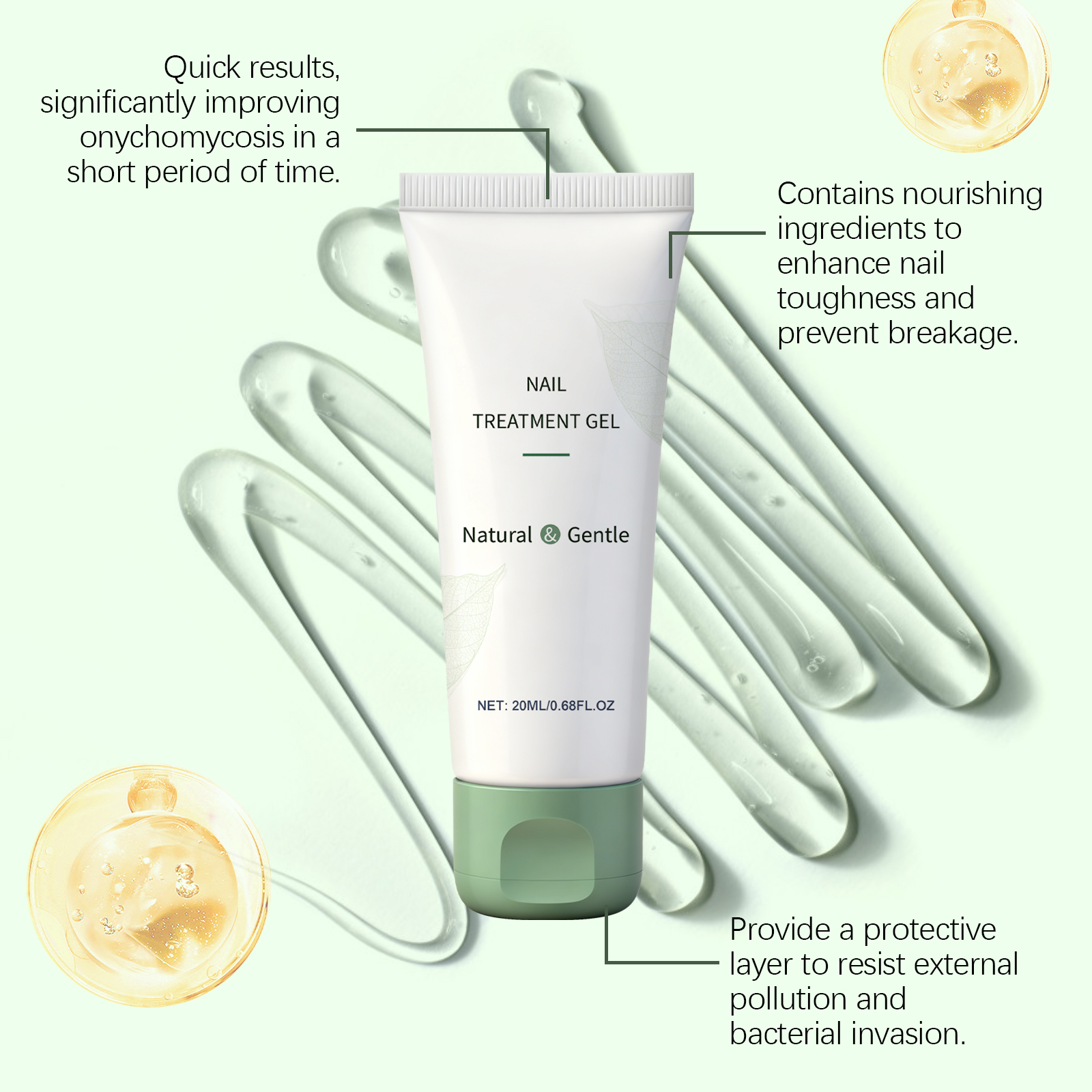 Nail Care Gel Moisturizing Cleansing Smoothing Surface Hand Nails Toe Nails Gentle Polishing Hydrating Cuticle Treatment