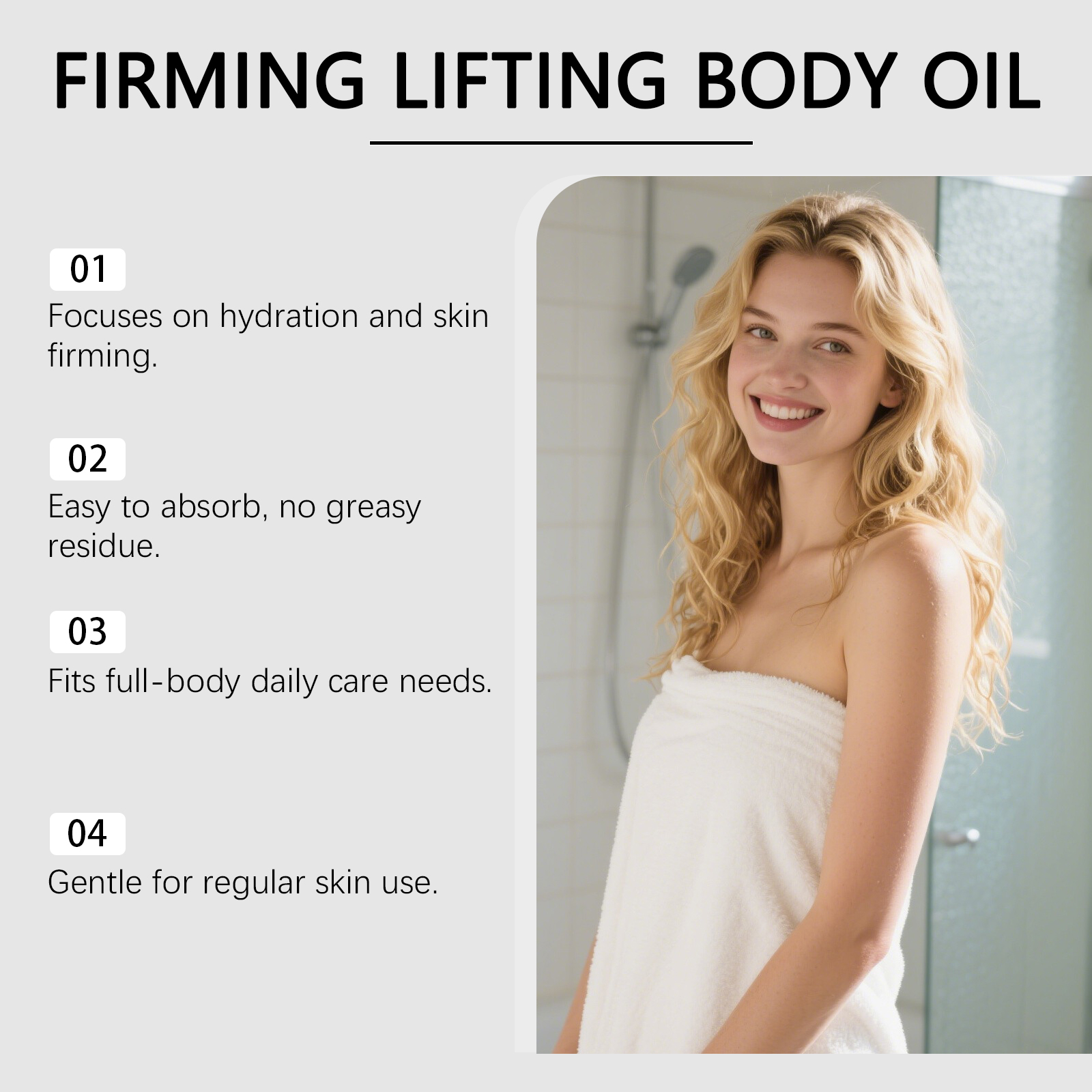 Body Skin Care Oil Mild Hydrating Moisturizing Gentle Lightweight Fast Absorb For External Skin Massage Application