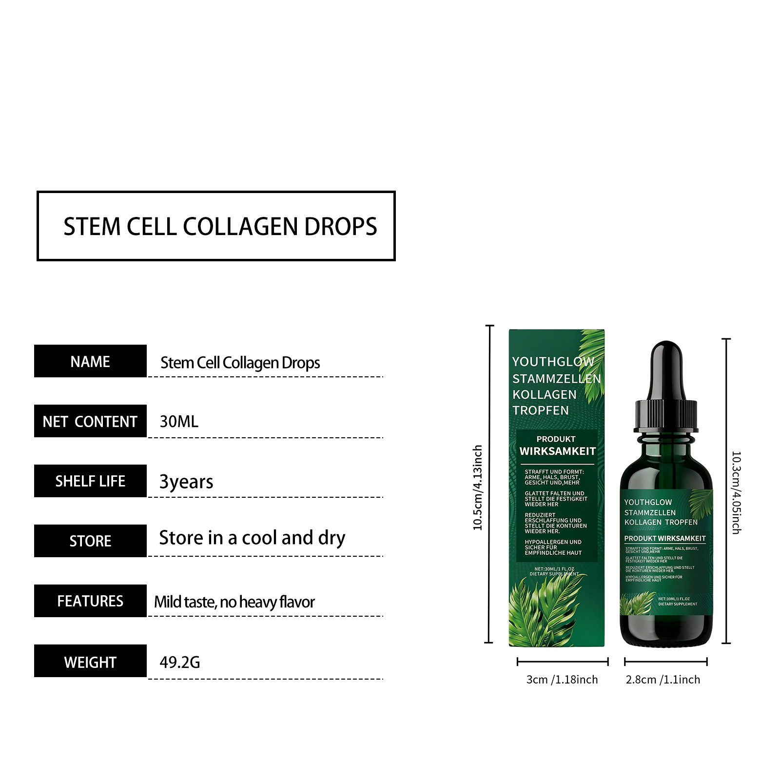 Body Care Drops Mild Easy Absorb Daily Nourishing Nutrient Supplement For Skin Hair Nails