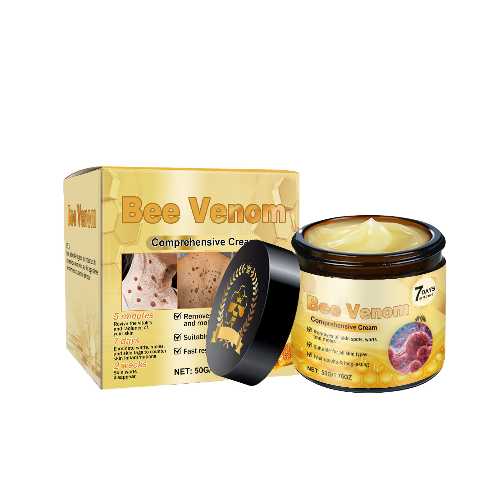Bee Venom Skin Care Cream Mild Cleansing Smoothing Hydrating Moisturizing Firming Body Treatment