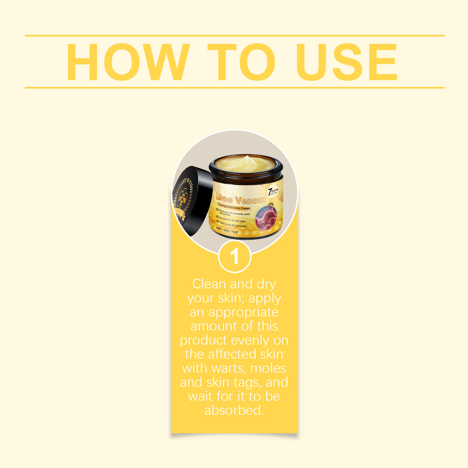 Bee Venom Skin Care Cream Mild Cleansing Smoothing Hydrating Moisturizing Firming Body Treatment