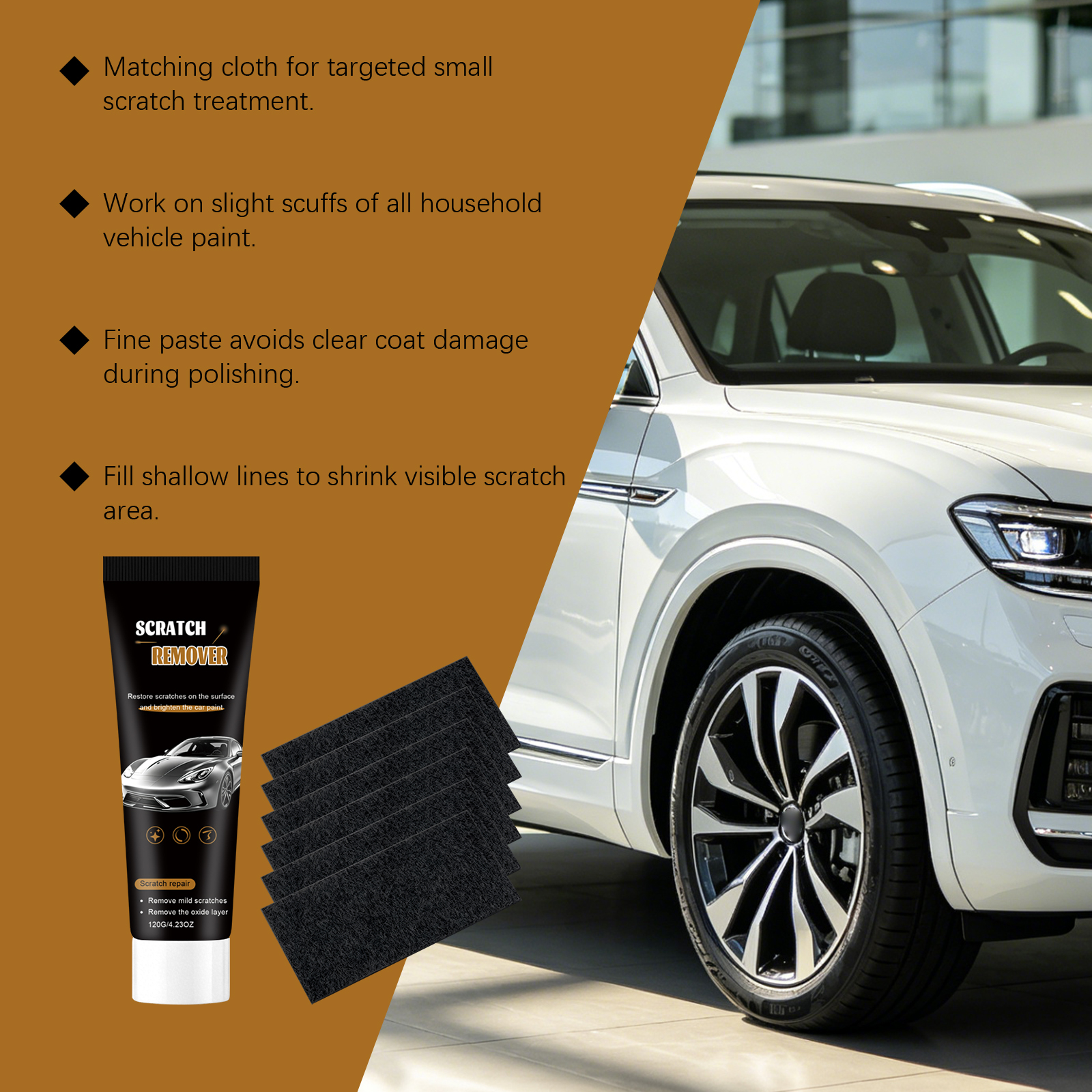 Paint Scratch Repair Agent Convenient Fix Polishing Gloss Daily Renovation Care Maintain Auto Body Surface