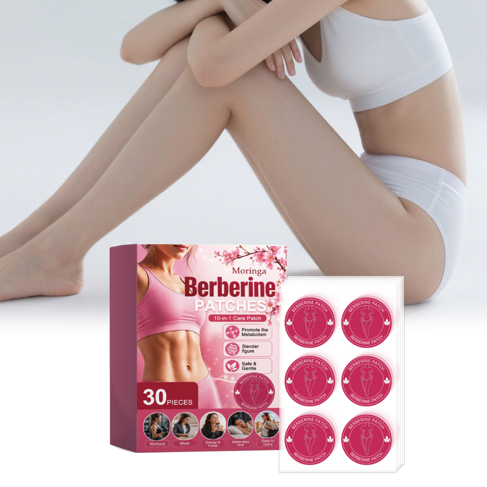 Moringa Care Patch Mild Formula Light Breathable Skin Friendly Body Shaping Portable Protection