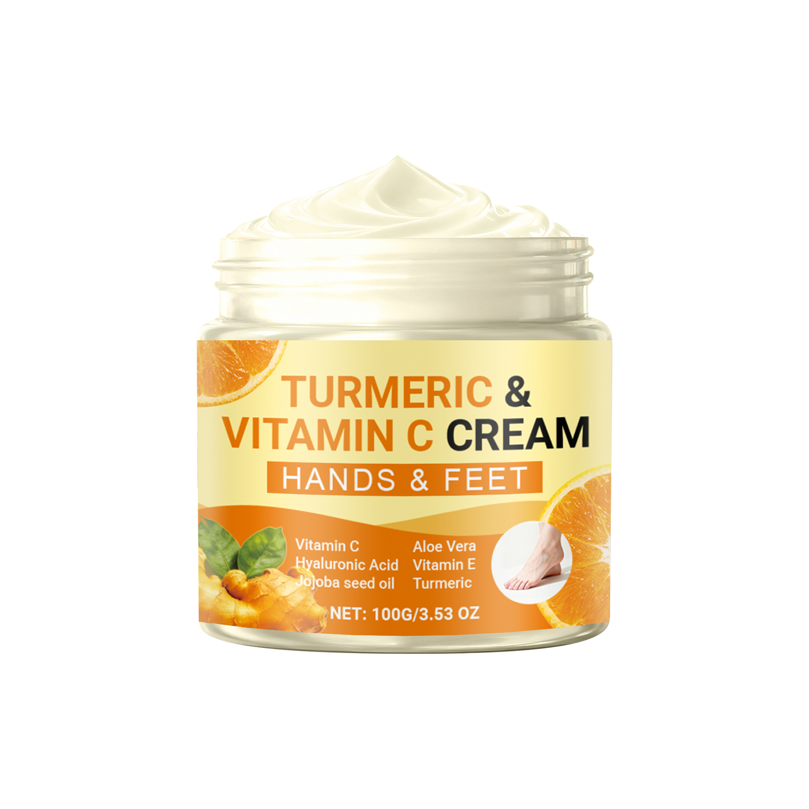 Turmeric Vitamin C Moisturizing Cream Nourishing Hydrating Dry Skin Foot Sole Autumn Winter Care