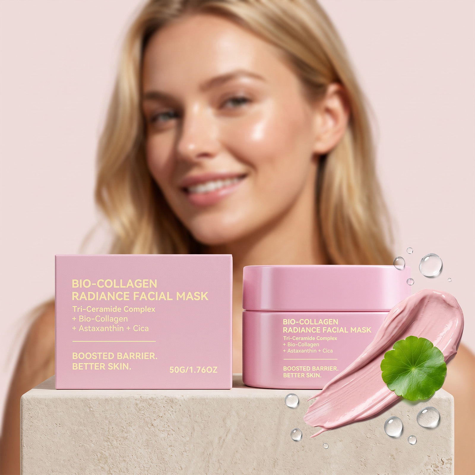 Collagen Brightening Mask Moisturizing Gentle Tender Hydrating Smearing Facial Skin Care Product