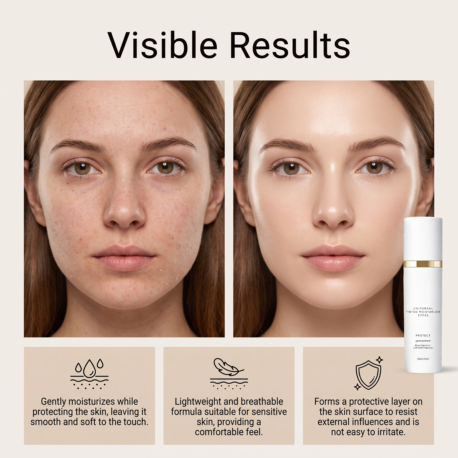 Moisturizing Cream Hydrating Smooth Delicate Breathable Summer Outdoor Skin Refreshing Protection Portable Hydrating Lotion